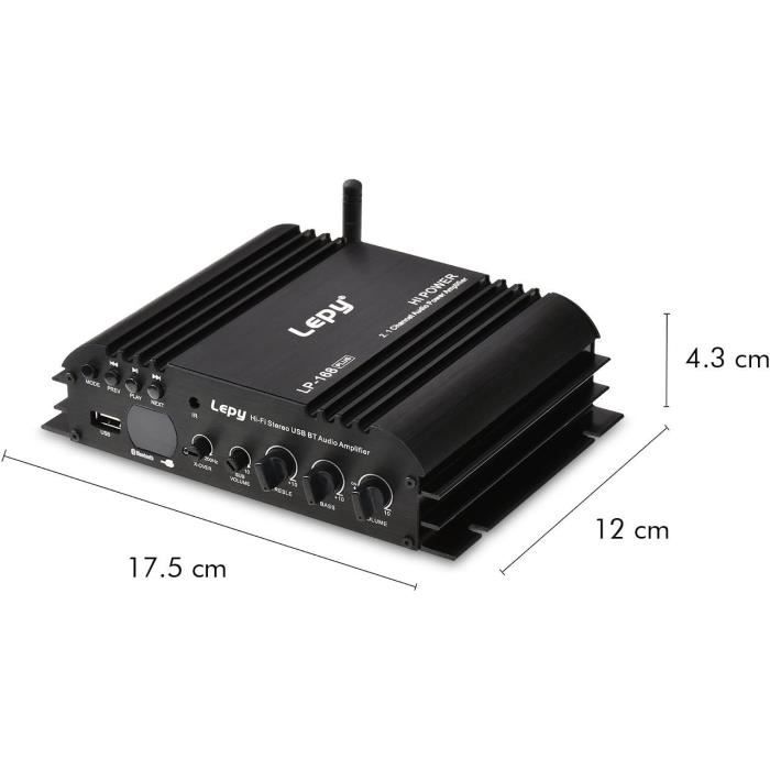 Amplificateur De Voiture - DollaTek - LEPY LP-168 Plus - Bluetooth 2.1 - 2x 45W - 1x 68W