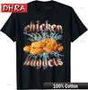 Chicken Nuggets Heavy Metal World Tour Hardcore Music T-Shirt Retro Bold Chic Tshirts Simple Chic Comfy Top Couples Short Sleeve