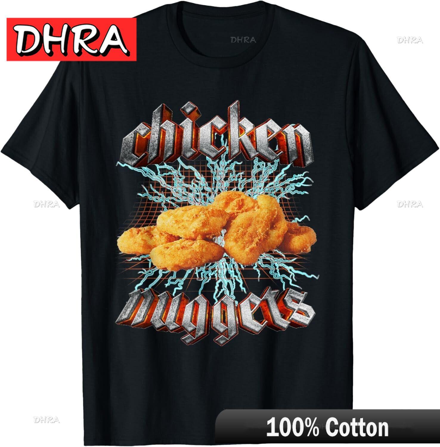 

Chicken Nuggets Heavy Metal World Tour Hardcore Music T-Shirt Retro Bold Chic Tshirts Simple Chic Comfy Top Couples Short Sleeve 4XL