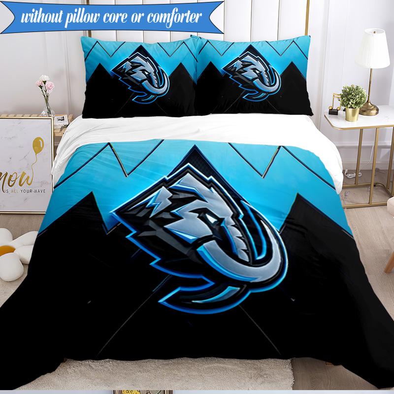 3PCS Mammoth Bedding Set Duvet Cover Closure Includes 1 Duvet Cover & 2 Pillowcases for All Seasons Bedroom Decor Christmas Fan gifts