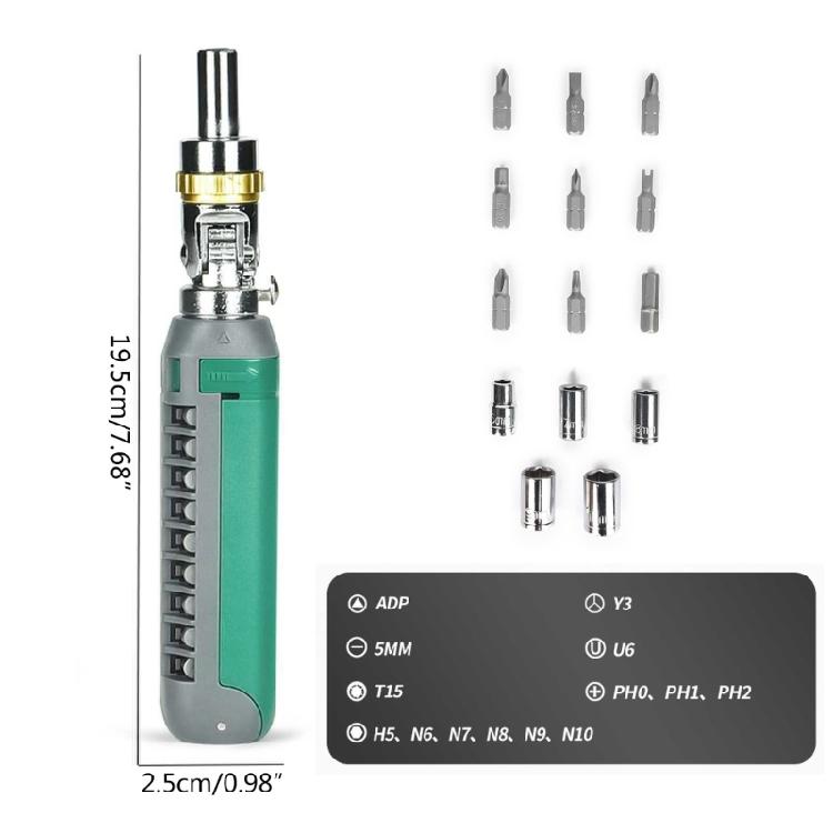 14 In 1 Magnetic Ratcheting Screwdriver Set for Furniture Assembly Home