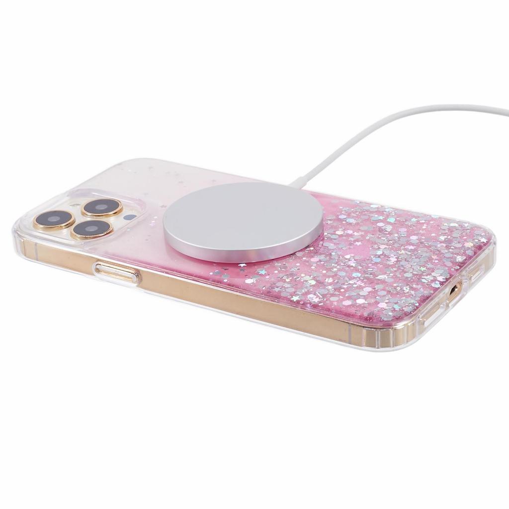 JTW Series For iPhone 12/12 Pro 6.1 inch Case Sparkle Epoxy TPU+Acrylic Phone Cover Compatible with MagSafe