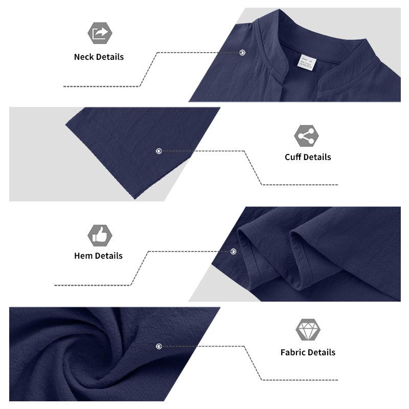 2026 Men's Casual Loose Fit Linen Sports Suit with Long Sleeves