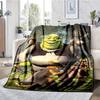 Shrek Theme Printed Blanket - Perfect for Couch, Bed, Travel & Outdoor Use | Machine Washable, Cozy & Durable.