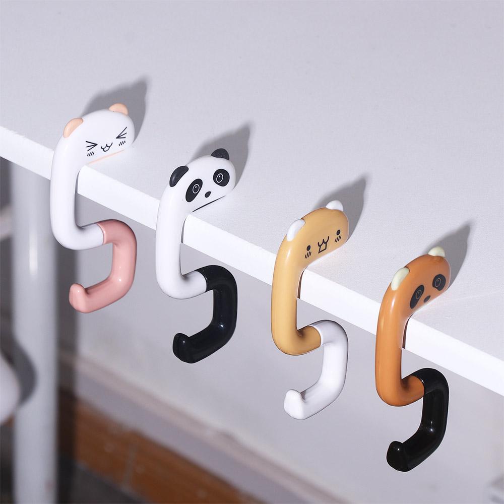 Kawaii Multifunctional Panda Decorative Hanging Cat Hook Table Hook Handbag Hanger Key Holder