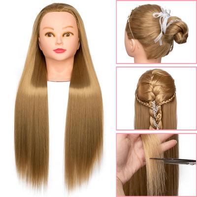 24 Inch Mannequin Head Hairdresser Practice Training Head Model Cosmetology Manikin Doll Salon Wig Accessorie