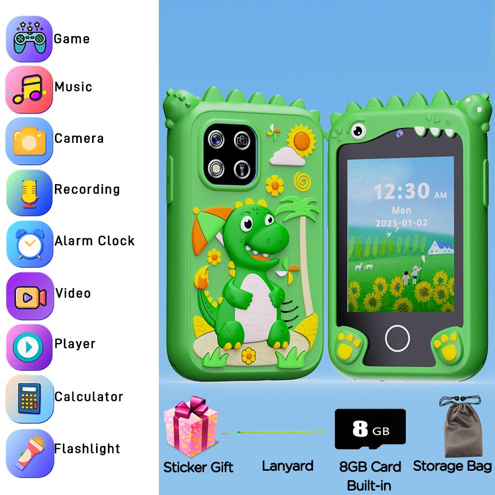 Children Phone Camera Toys Mp3 Music Player 20 Puzzle Games Tooddler Leaning Toys for Girls Boys Birthday Gifts With 8G