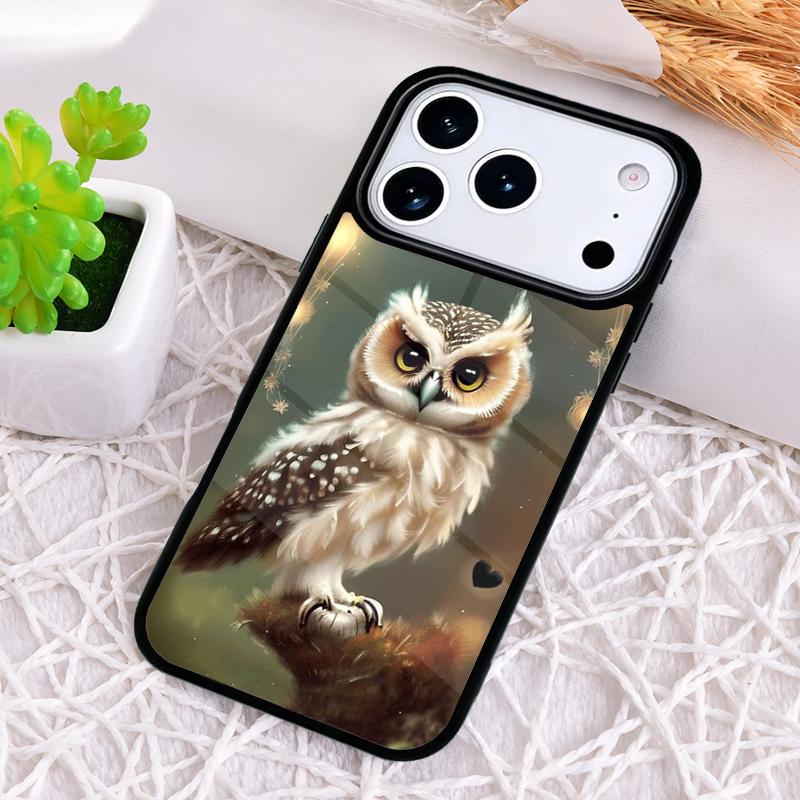 Animal Owl Phone Case for iPhone 17 Air 16 15 11 12 14 13 Pro Max Shockproof Cover