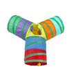 Praktischer Katzentunnel Haustierröhre Zusammenklappbares Spielzeug Regenbogen-Tunnel Indoor Outdoor Kätzchen Welpenspielzeug für Puzzle Bewegung Verstecken