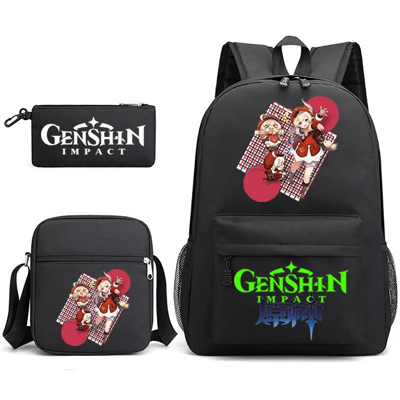 Yuanshen Backpack 3 Pieces/set Girls Boys Travel Shoulder Bag School Backpack