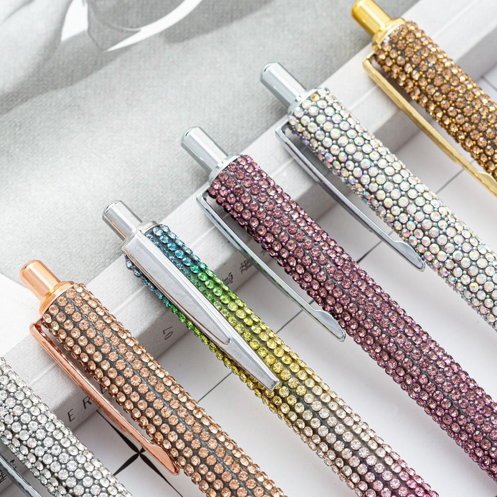 Retractable Crystal Bling Pen Crystal Bling Luxury Pen Rhinestone Ballpoint Pen  Students Teachers