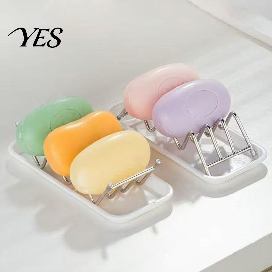 Durable Stainless Steel Soap Holder Holder, Drain Tray, Wave Shaped 2-3 Dual Sided Tray Soaps Sponge Organizer for Bathroom Shower Kitchen Countertops