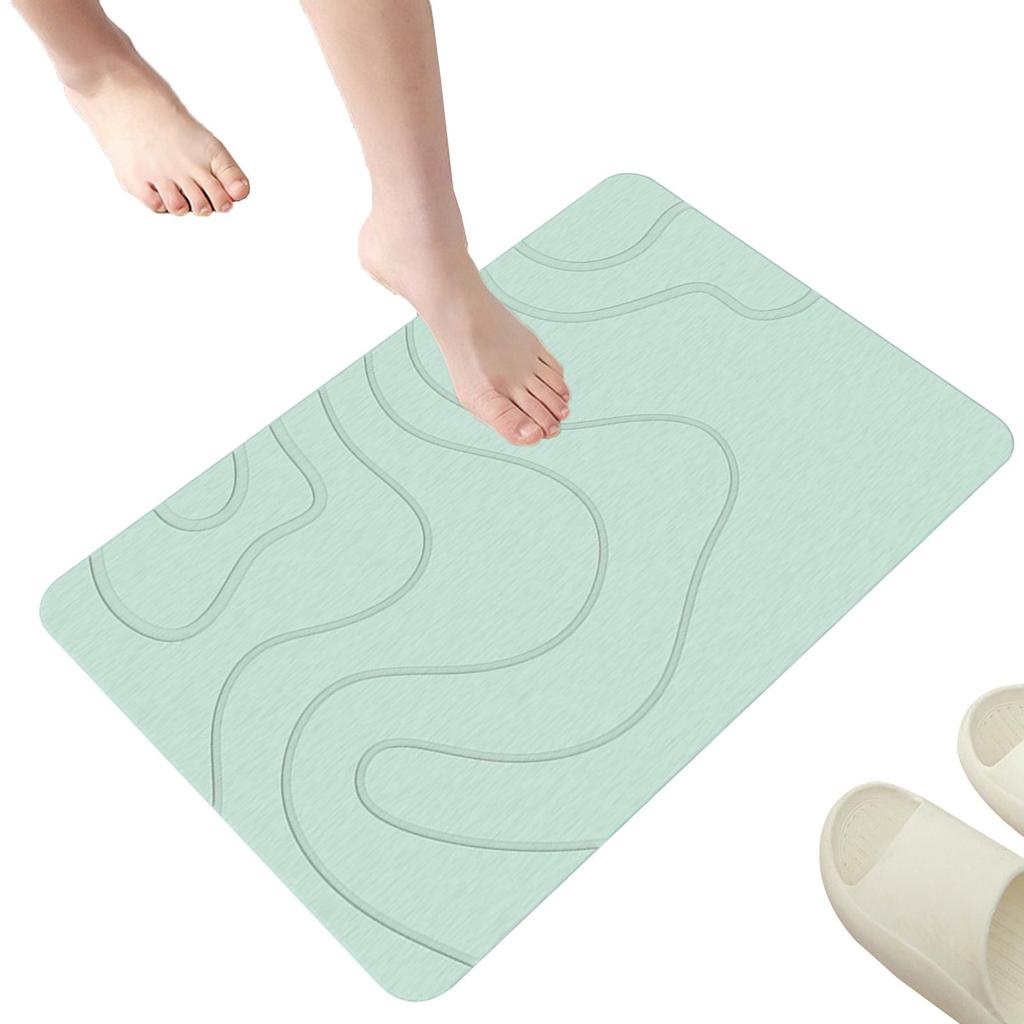 Bath Drying Stone Mat Toilet Foot Mat Entryway Rugs Indoor Bathroom Rugs Floor Mat Anti-Slip High Water Absorption For Living