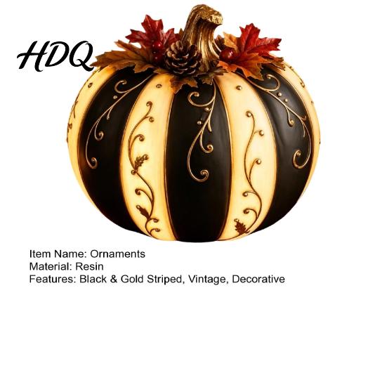 Eingangstisch Saisonale Dekoration Herbstkürbis Herbsternte Harzfigur Vintage Elegant Thanksgiving Dekoration Mittelstück für Halloween