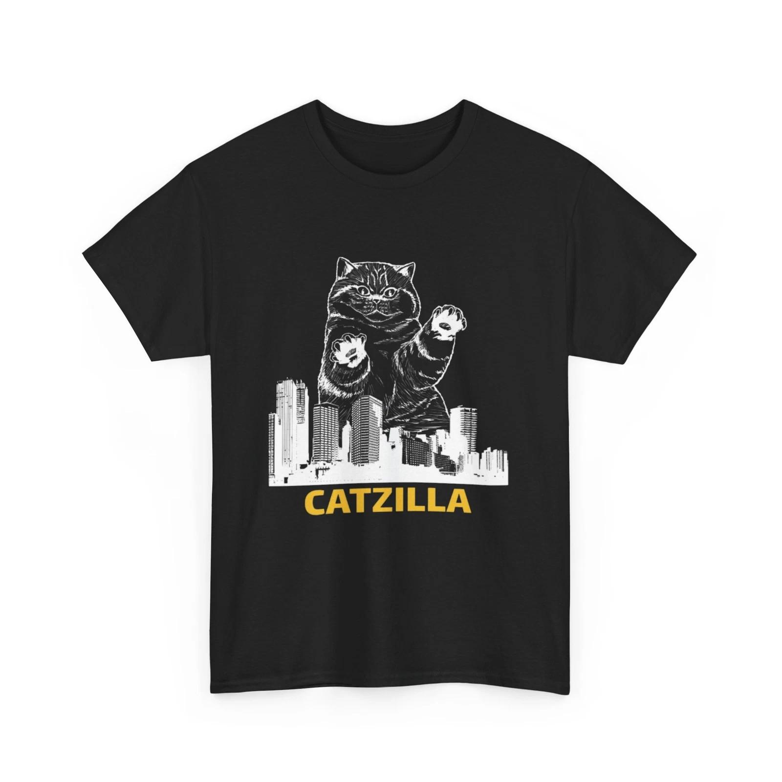 Catzilla Tshirt | Catzilla Shirt | Catzilla T-shirt | Funny Black Cat Shirt J 2XL
