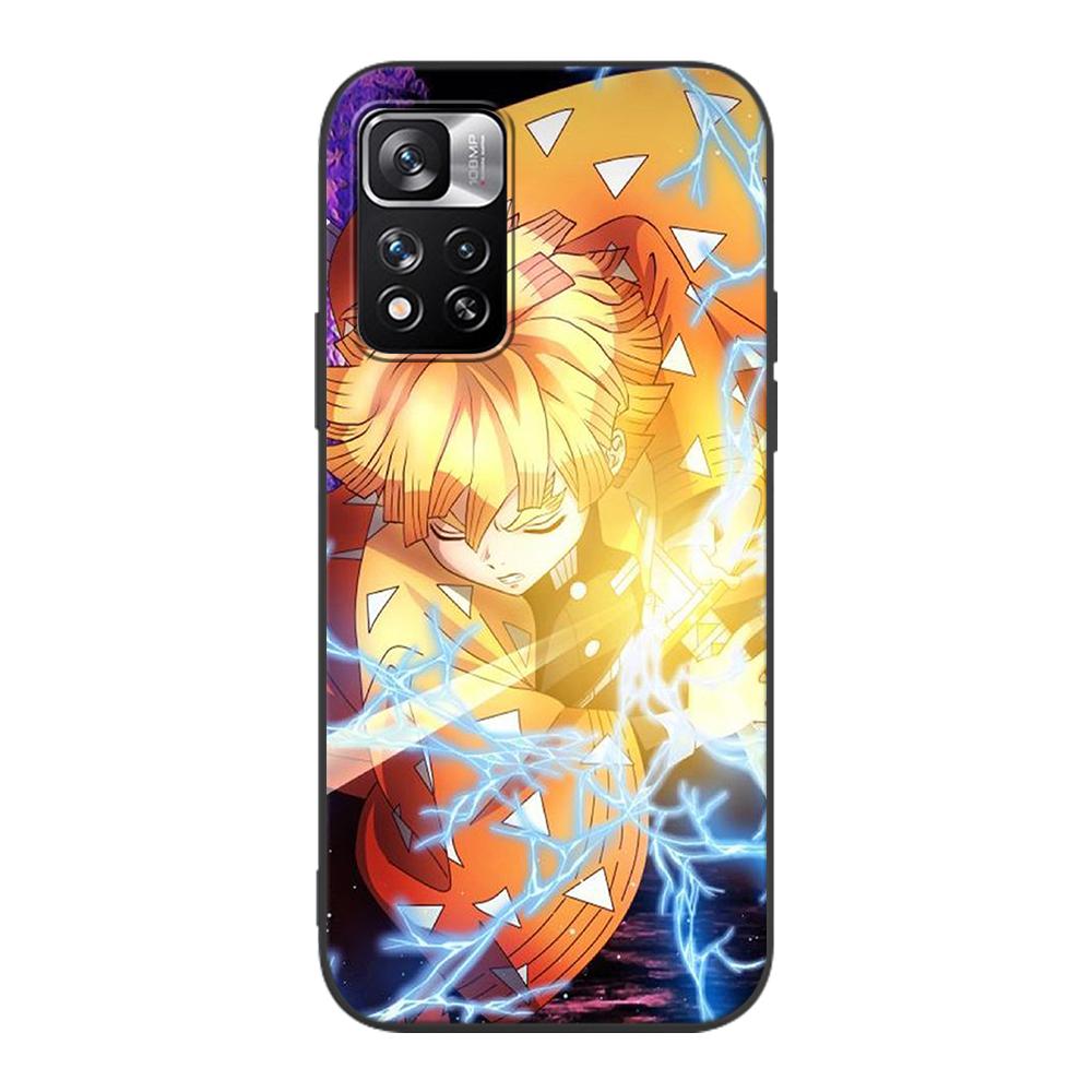Demon Slayer Case for Xiaomi Redmi Note 9S 9 11 10 8 Pro 9C 9 K40 9A 7 8T 7A 9T Soft Silicone Coque Anime Black Phone Cover Fall