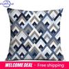 Dark Blue Geometric Pattern Auto Supplies Office Living Room Sofa Cushion Pillowcase Home Decor