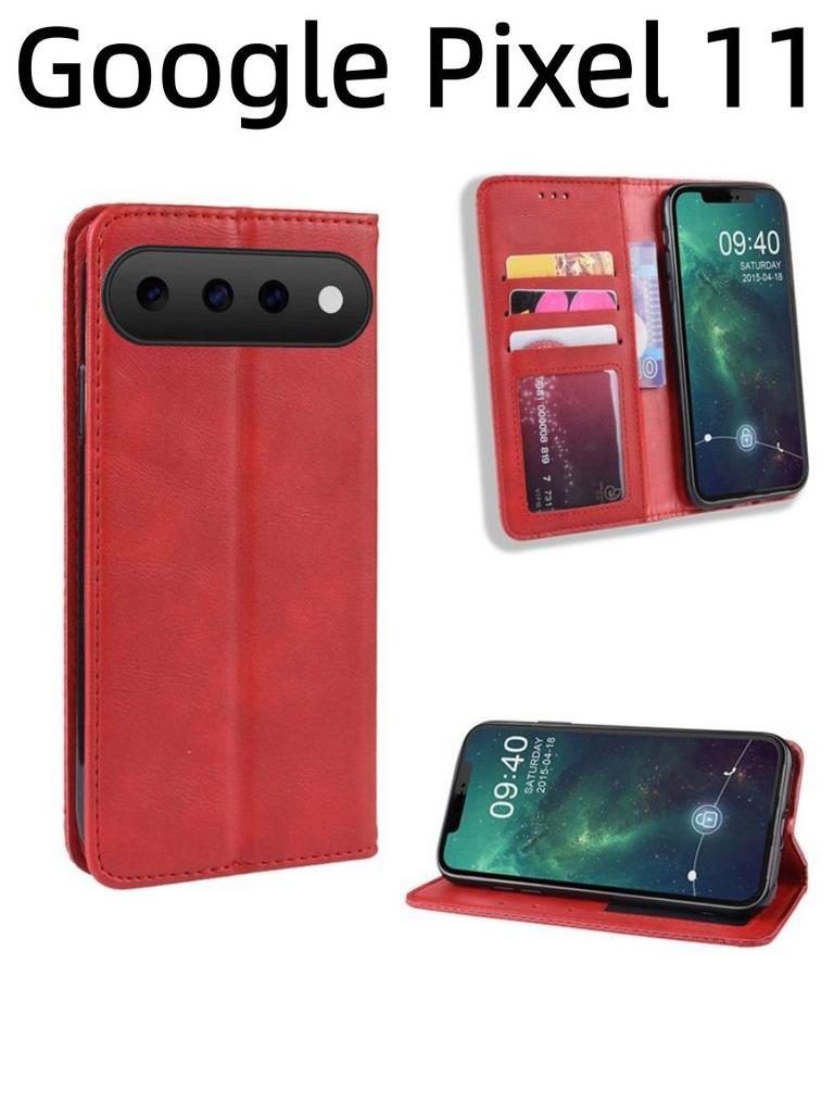 For Google Pixel 11 / Pro / Pro XL Case Flip Wallet Magnetic Buckle Retro Leather Cover for Google Pixel 11 / Pro / Pro XL Phone Back Cover