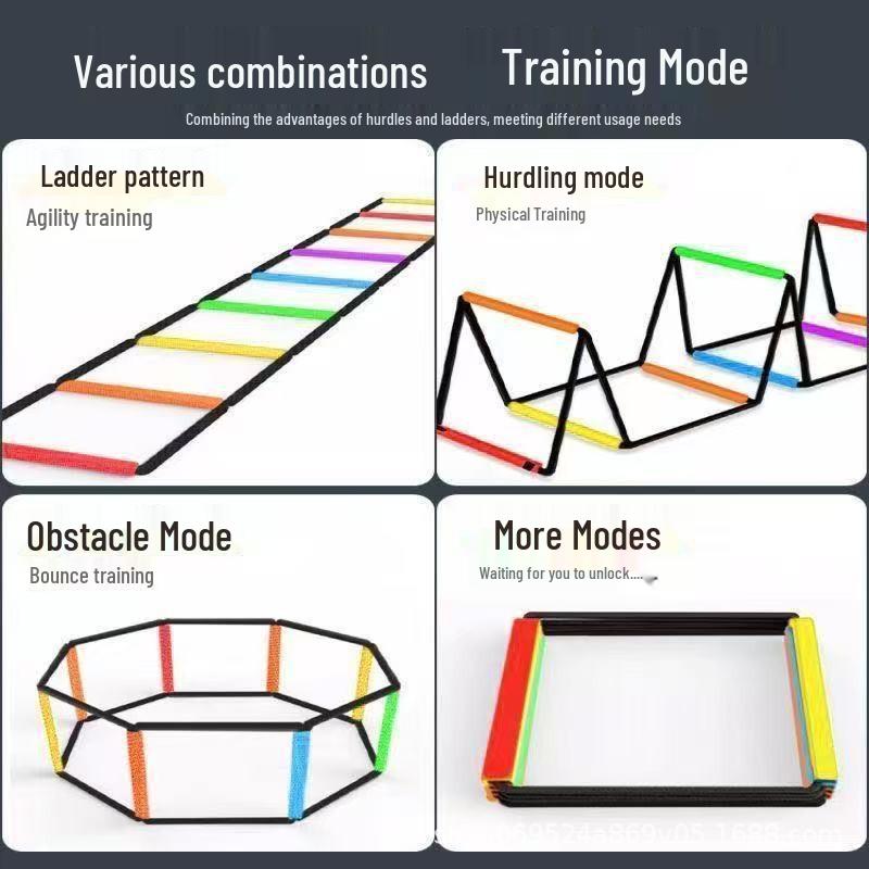 Kids' Agility Ladder: Multi-Functional Sensory Integration & Fitness Training for Hopscotch, Basketball, Football, and Hurdles