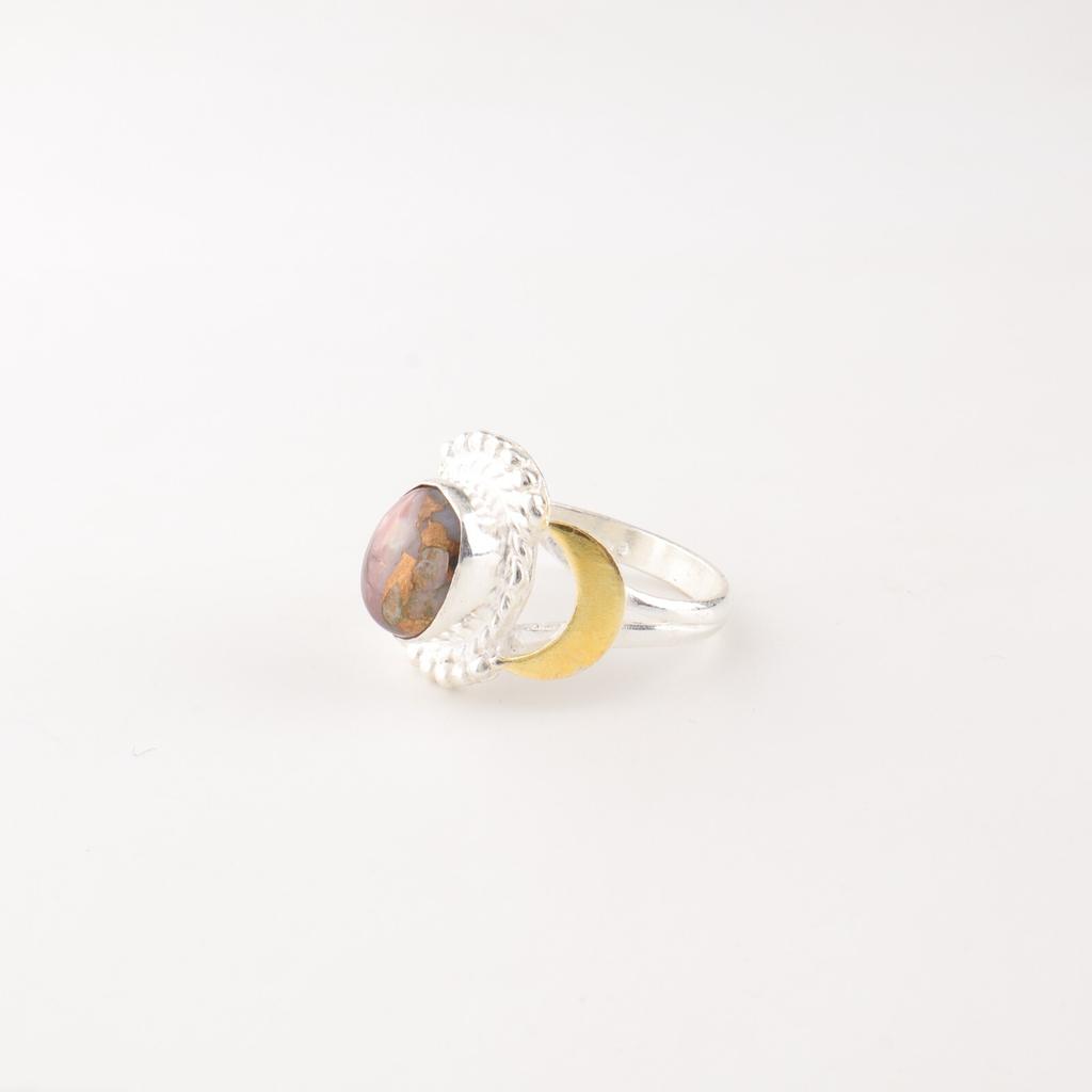 Pink Opal Turquoise Gemstone 925 Sterling Silver Jewelry Handmade Ring For Women RR-61-43