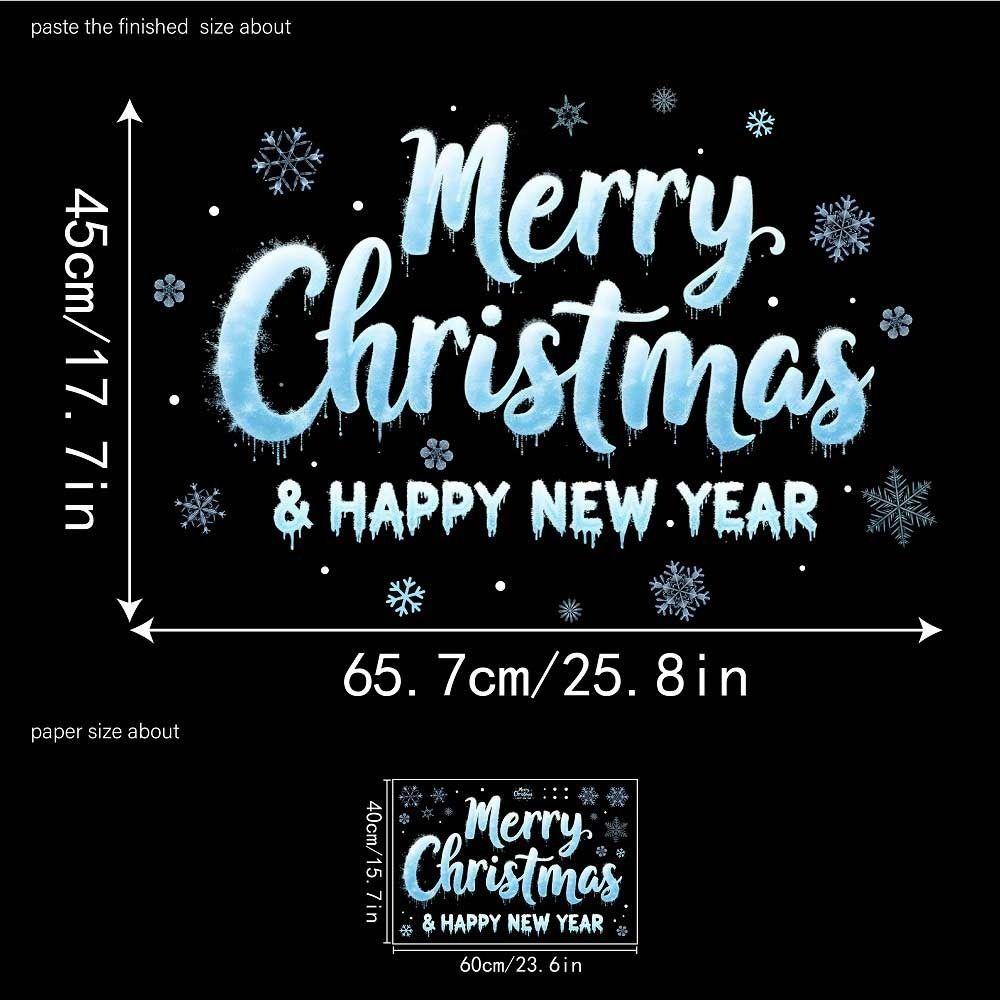 Multicolor Christmas Window Sticker Cartoon Santa Snowman Static Adhesive Decals  Gifts