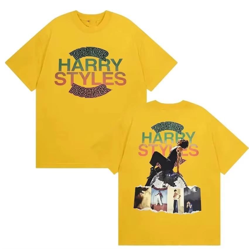 Hip Hop Lockere Passform Harry Styles Together 2026 Album Druck Unisex Vintage Mode Kurzarm Damen und Herren T-Shirt