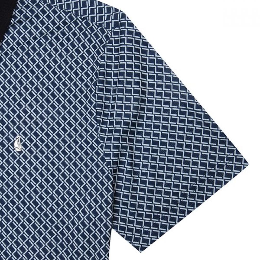 VANBROUGH Mesh Span Print Half Sleeve Polo Shirt Bputg1270 Ny