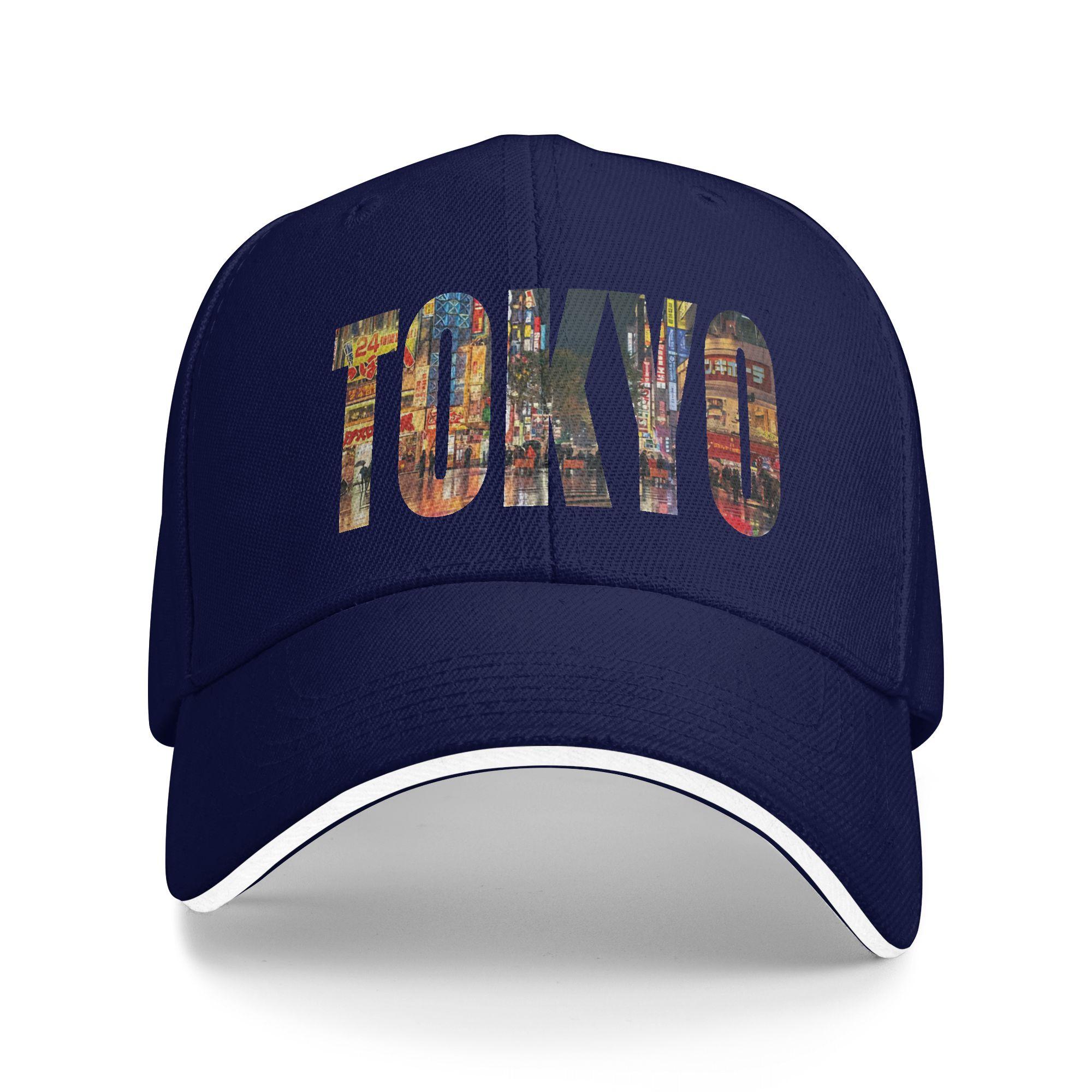 

Tokyo Japan Flag Japanese Baseball Cap Vintage Unisex Adult Trucker Hat Sunscreen Custom DIY Running Hippie Baseball Caps Gift One Size