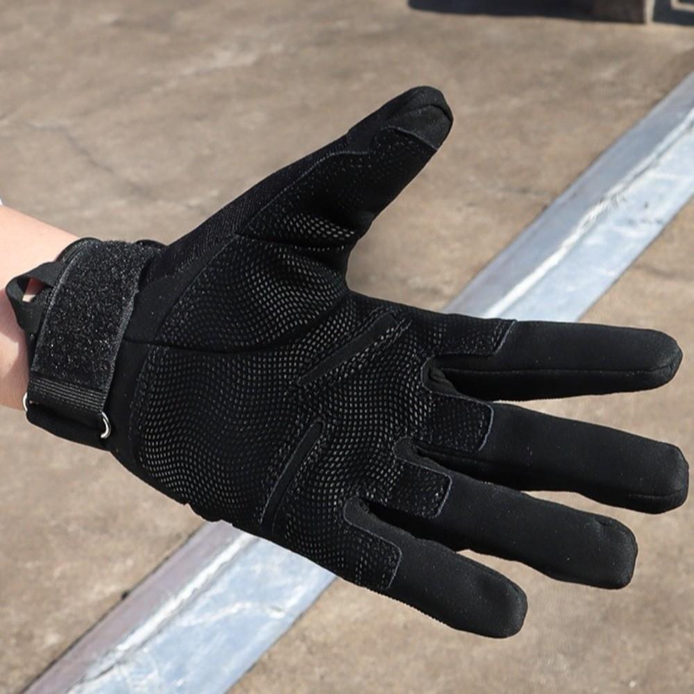 Anti-Slip Motorcycle Gloves Black Full Finger Gloves High Quality Mountaineering Gloves  Outdoor