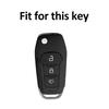 Gun Grey TPU 3 Buttons Folding Key Shell Bag Car Key Case Cover for Ford Ranger C-Max S-Max Fusion Fiesta Escort Mondeo Everest