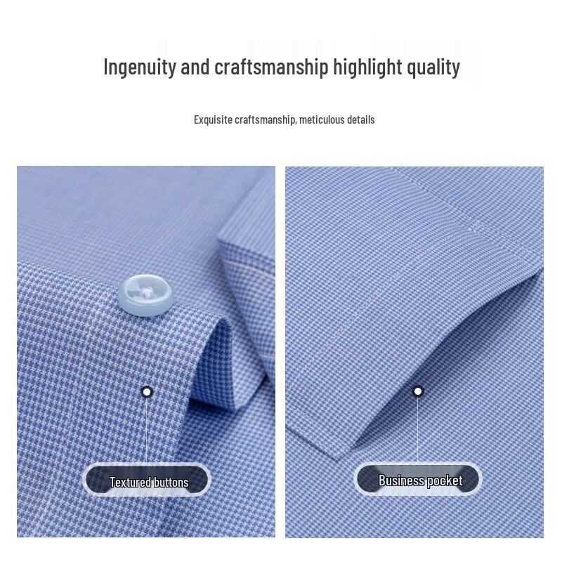 Chemise à manches longues business casual 100% coton pour homme Luomeng