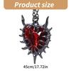 Thorns Heart Pendant Necklace with Crystal Embellishments Fashionable Clavicle Chain Elegant Neckchain for Women