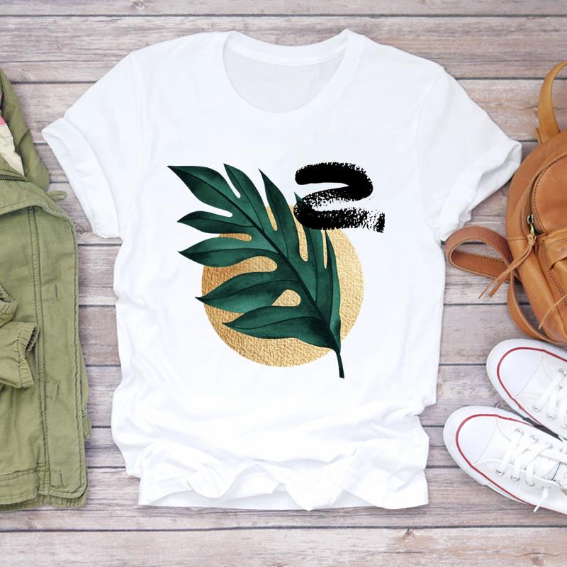 (Asian Size) Women Lovely Flower Trend Tee Top Clothing Casual  Short Sleeve T Shirt Fashion Print Lady Female Graphic T-shirts