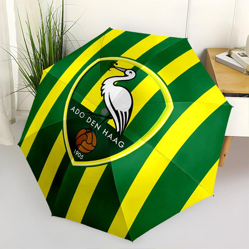 

Stork, Football Automatic Folding Umbrella 8 Ribs, Durable Iron Frame, Bright Color Pattern Compact Travel Umbrella, Suitable for Outdoor,