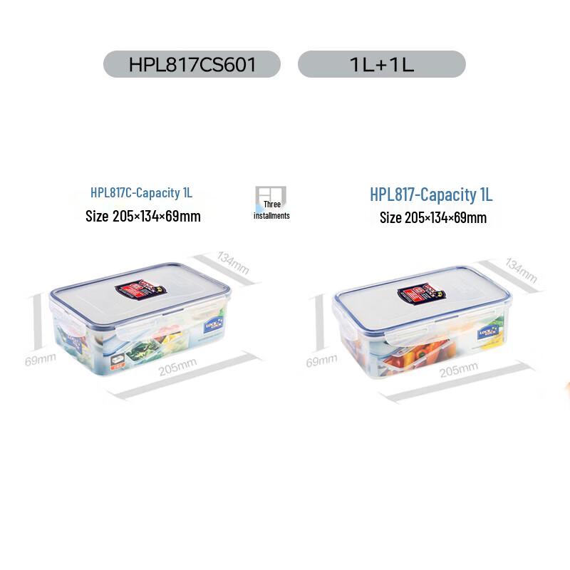 Lock & Lock Plastic Divided Food Storage Set