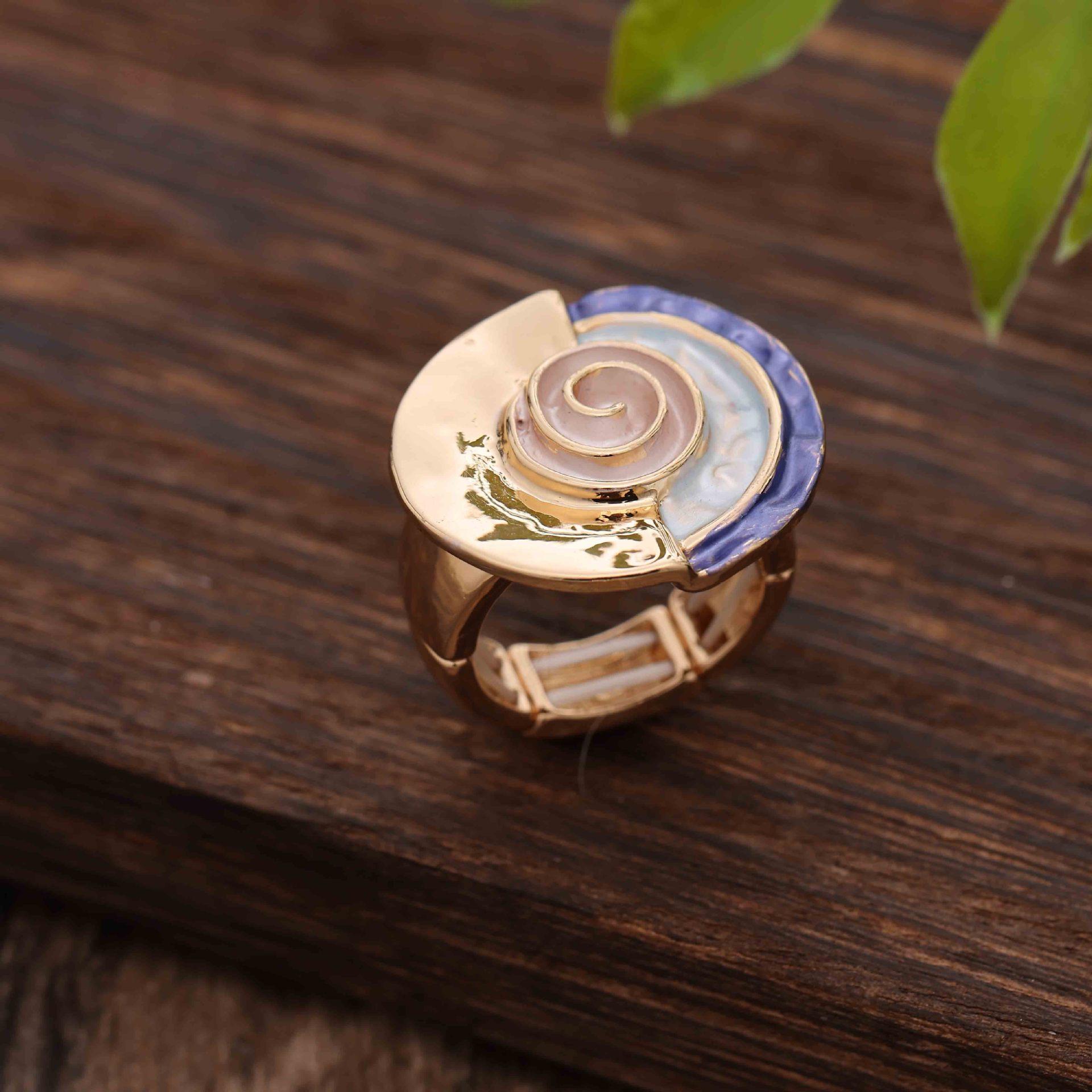 

Новое круглое цветное живописное масло, кольцо из сплава в виде рулетки «звездное небо с розой», высококлассное универсальное кольцо для мужчин и женщин Elastic Adjustable