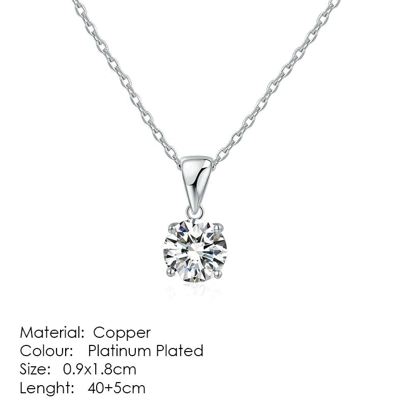 

Wedding Pendant Necklaces For Women Female Shiny Zircon Bright Necklace Women s Chain on Neck Accessories Fashion Zircon N431