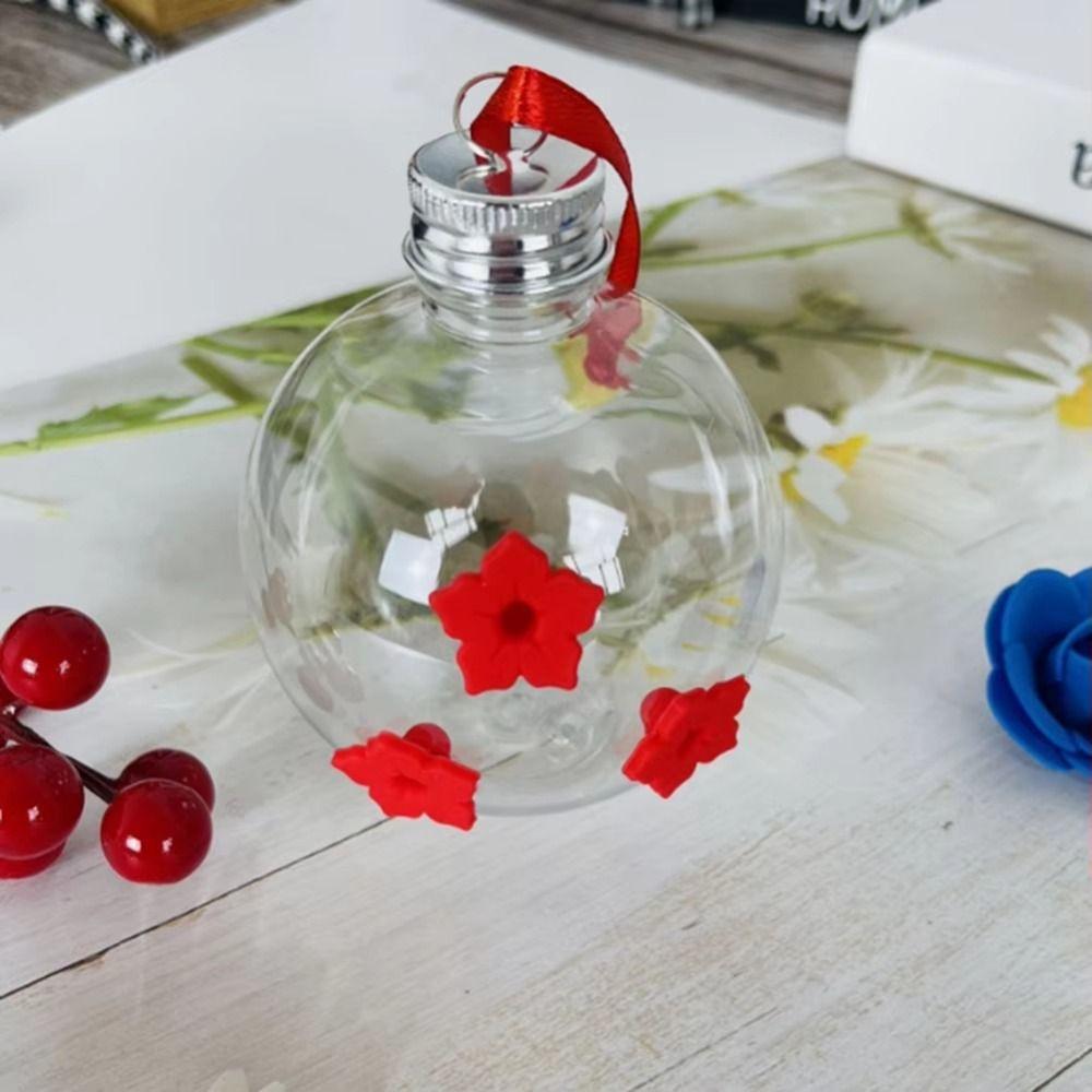 Three Hole Hummingbird Feeder Visible Birds Water Dispenser Outdoor Garden