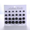 12 Pairs Simple Fashion Imitation Pearl Stud Earrings Set For Women Korean White Black Colorful Pearls Ear Studs Wedding Jewelry