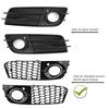 Pair Honeycomb Mesh Fog Light Open Vent Grill Intake 8KD807682 8KD807681 Fit for A4 B8 2009-2012
