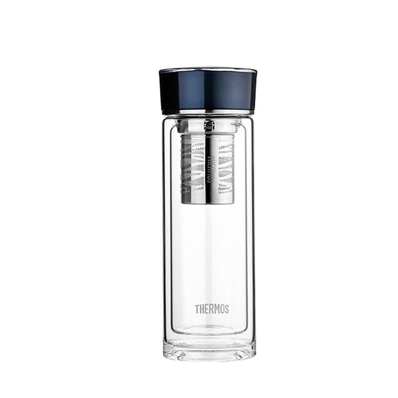 Thermos Double Wall Glass Tea Infuser Bottle 400ml