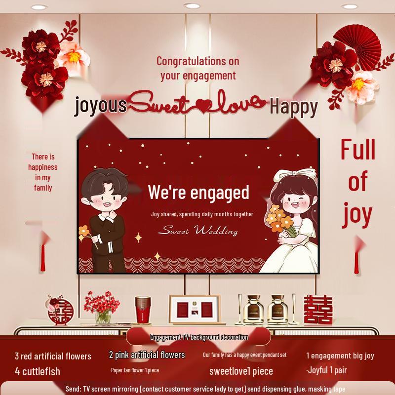 Double Happiness Garland for Wedding & Living Room Decor