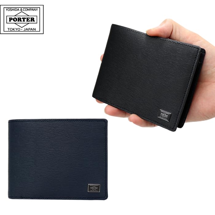 CURRENT Aktuální Peněženka Bifold Peněženka [Porter] (Pravá kůže, Černá)