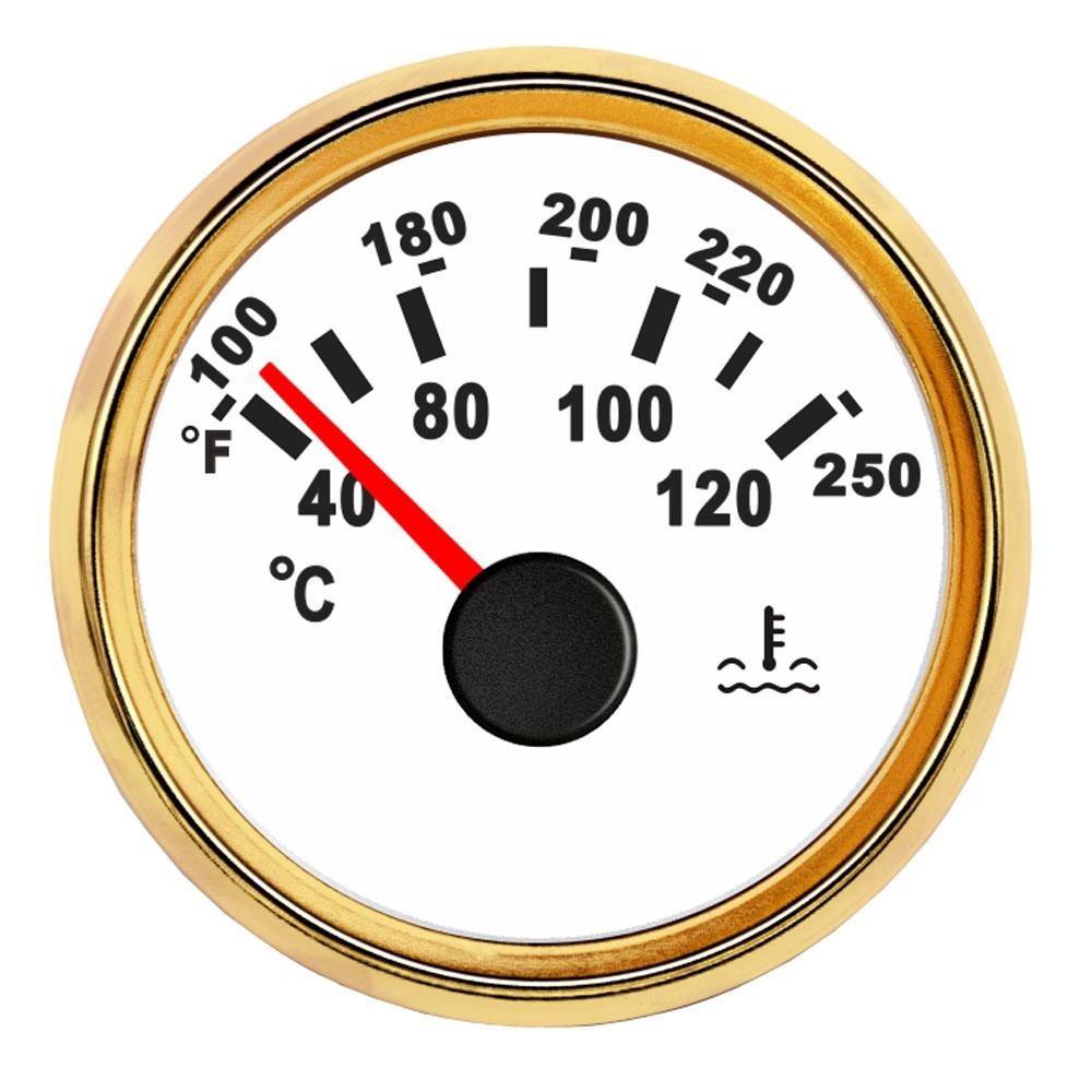 2"52mm Water Temp Gauge 40-120℃ 100-250 ℉ Water Temperature Meter Water Temp Indicator For Car Truck Boat Auto Accessories