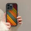 Rainbow Wooden Colorful Printed Fashion Case Flexible Soft Silicone TPU Shell Full Back Cover for iPhone Samsung