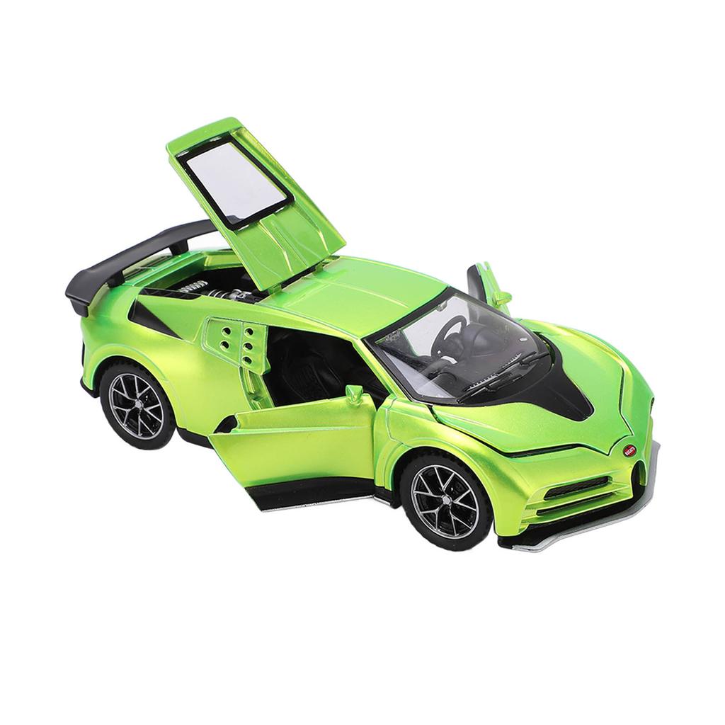 1:32 Scale Zinc Alloy Model Car Diecast Pull Back Sound Light Toy Car Model for ChildrenGreen