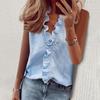 2026 Women's V-neck Sleeveless Chiffon Shirt Commuting Temperament Vest Top