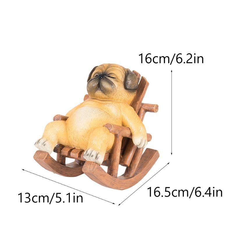2026 New Recliner Cat Dog Animal Resin Decoration for Home Office Healing Desktop Gift Decoration Decorative Car Model Ornaments