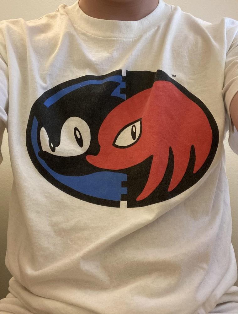 Reprint 1994 Sonic amp Knuckles T Shirt Short Sleeve tee Unisex tee NH25387 Unisex T-Shirt S
