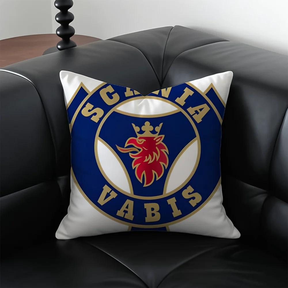 S-S-Scanias Pillow Case Anti-dustmite Pillowcase Invisible Zipper Silky Short Plush Sofa Cushion Cover